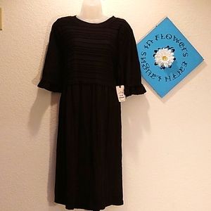 NEW! TERRA & SKY TEXTURED KNIT BABYDOLL DRESS